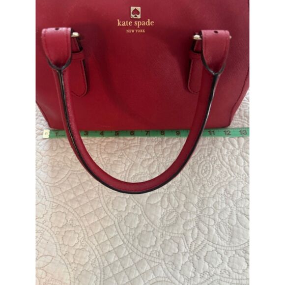 Kate Spade Cove Street Pillbox Red Leather Pippa Satchel Purse Handbag - Picture 7 of 15